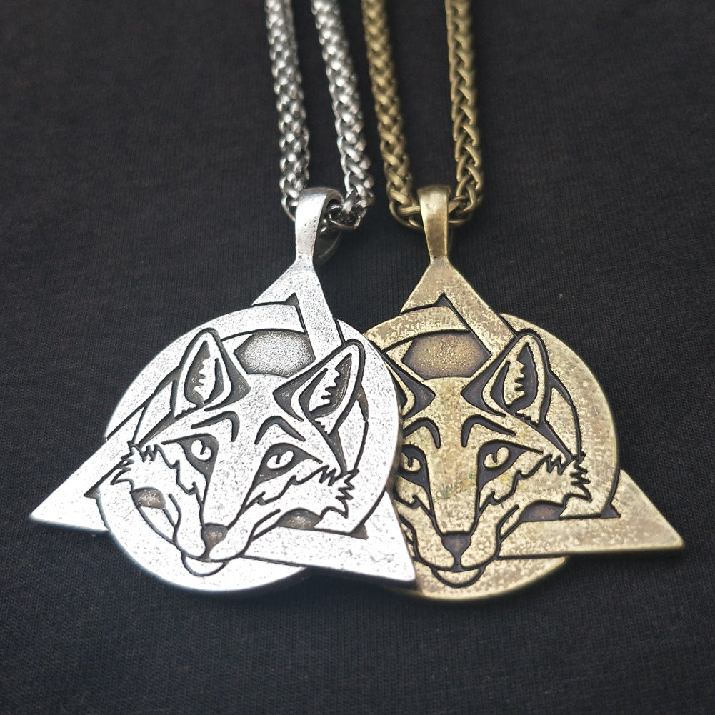 Norse Legacy Fox Necklace - Mythical Viking Pendant for Men