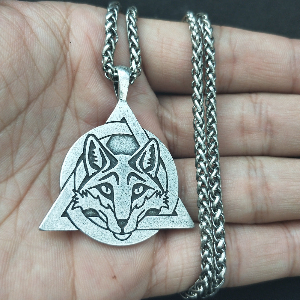 Norse Legacy Fox Necklace - Mythical Viking Pendant for Men