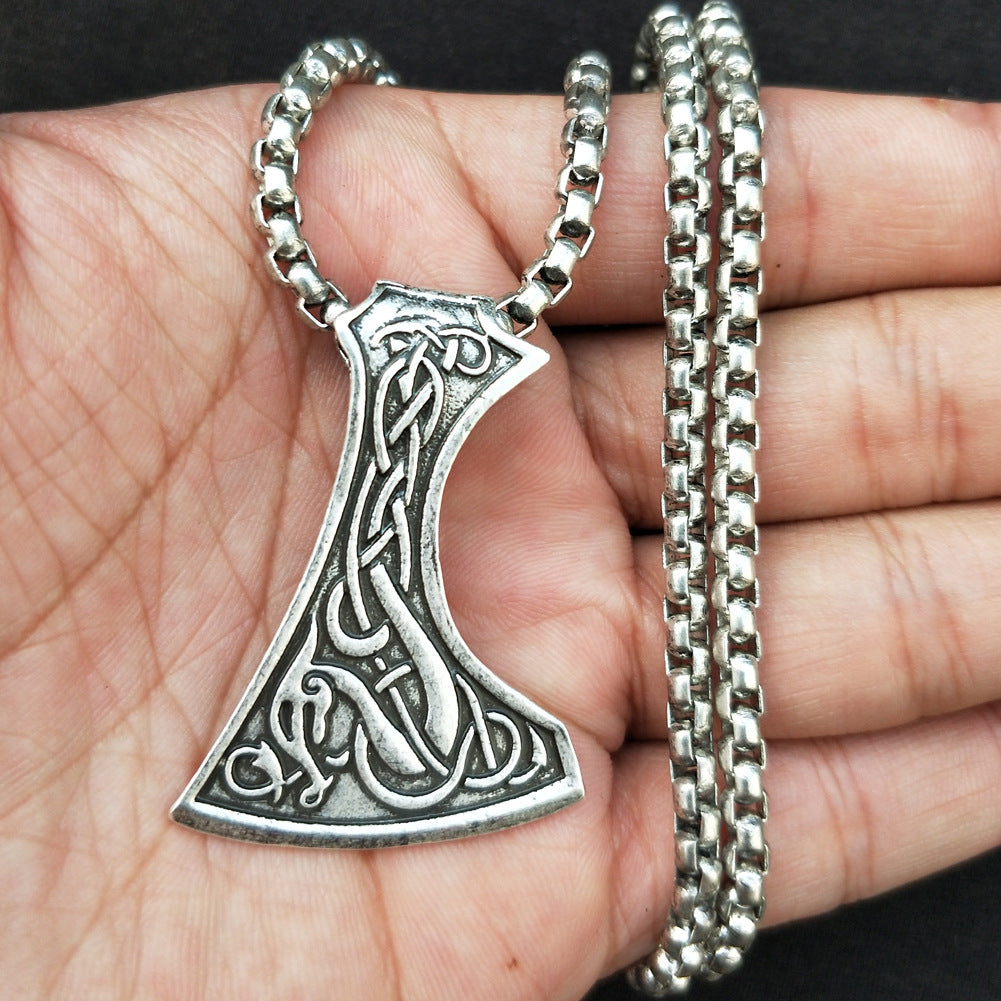 Viking Series Thor Hammer Gothic Men's Necklace - Norse Legacy Collection