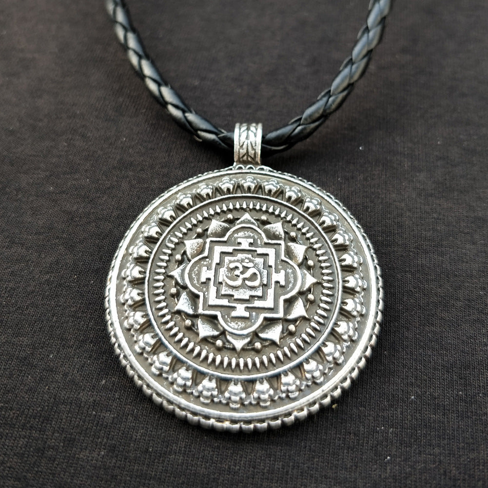 Norse Legacy Metal Datura Amulet Necklace for Men