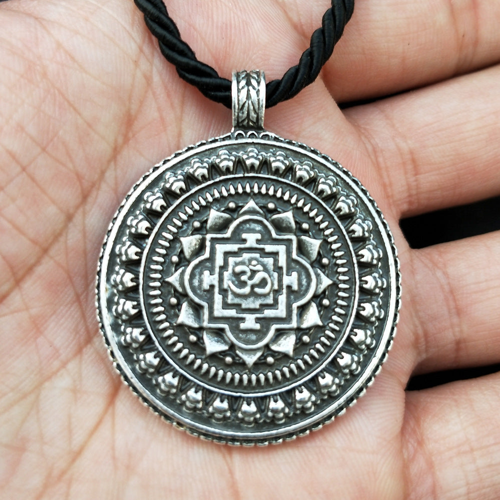 Norse Legacy Metal Datura Amulet Necklace for Men