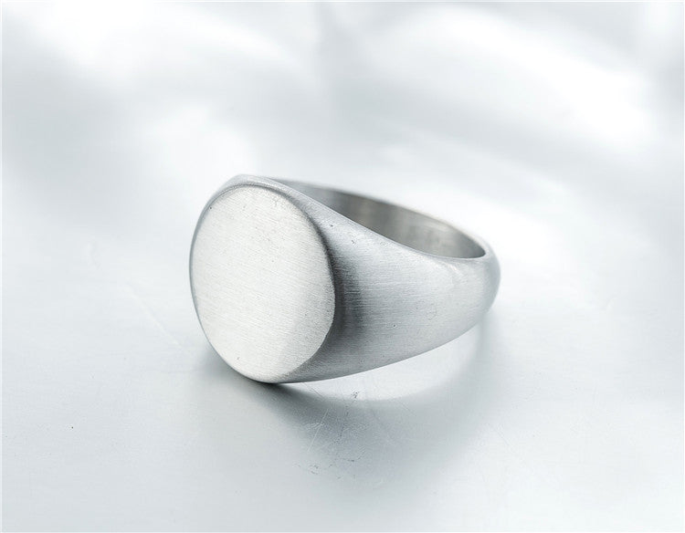 Everyday Genie Titanium Steel Round Ring