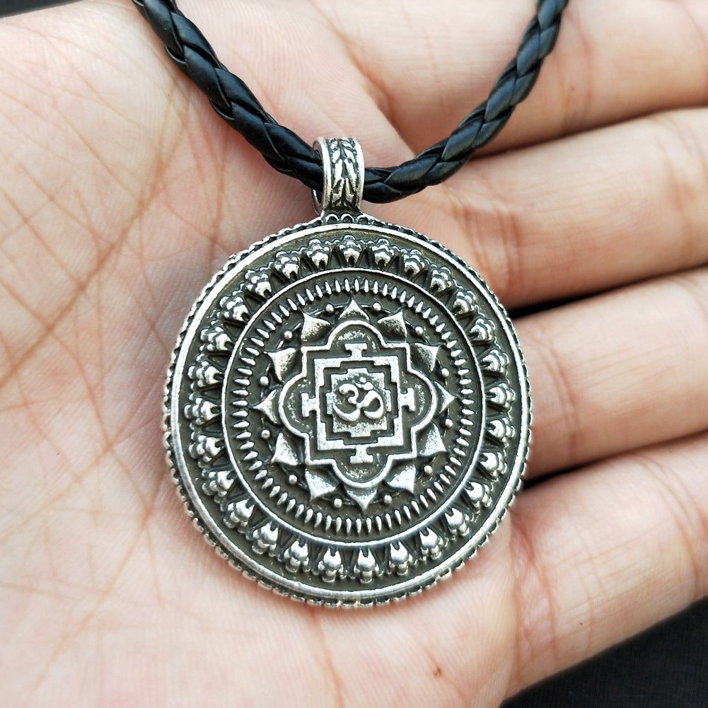 Norse Legacy Metal Datura Amulet Necklace for Men