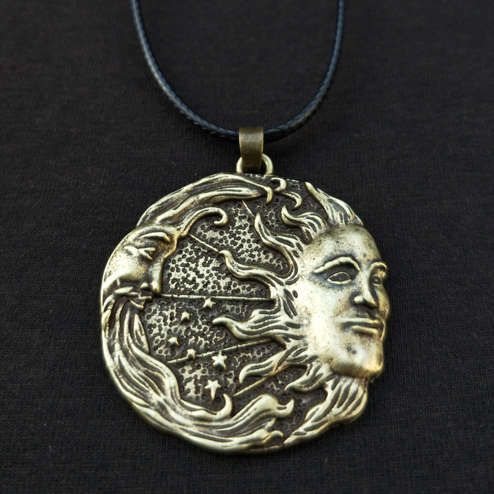 Norse Legacy Viking Odin Portrait Pendant Necklace for Men