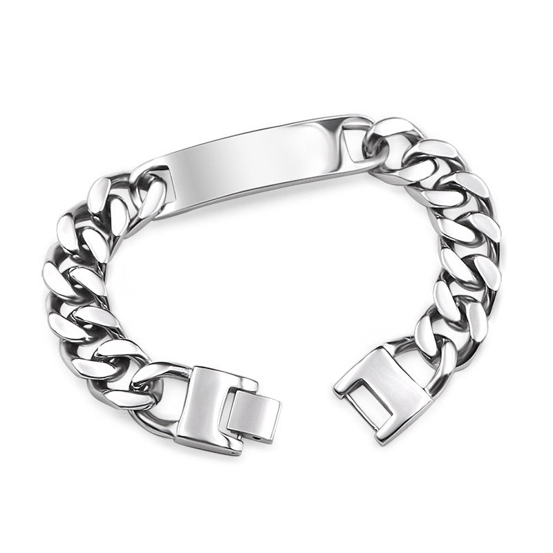 Men's Stylish Titanium Steel Punk Wristband - Minimalist Chic Design