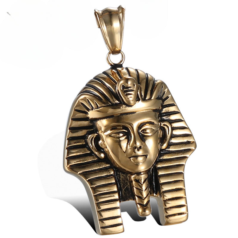 Egyptian Pharaoh Hip-Hop Pendant for Men - Creative Domineering Avatar Necklace