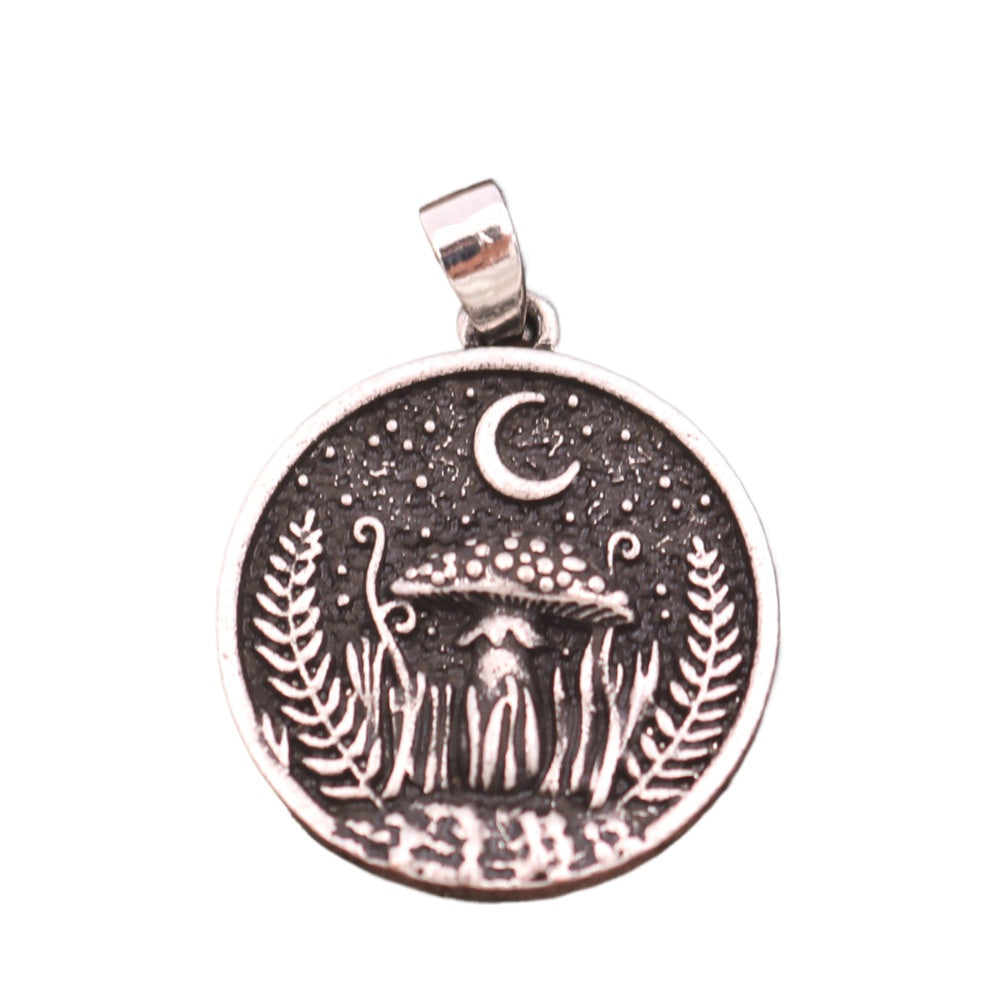 Moonlight Charm Pendant Necklace - Unisex Zinc Alloy Jewelry Piece