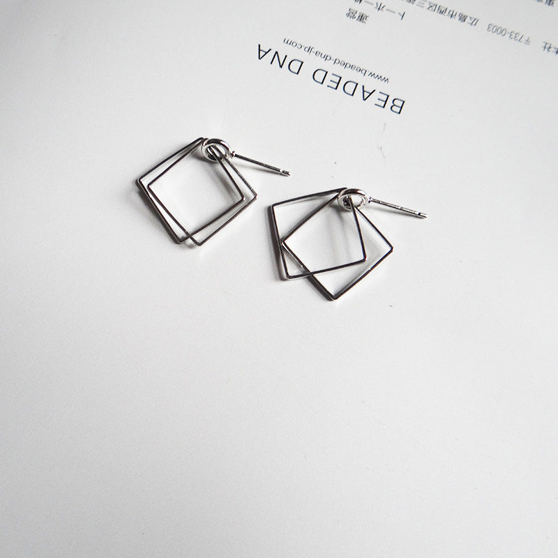 Dazzling Double Diamond Earrings by Vienna Verve