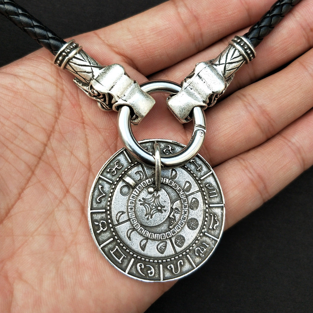 Mystic Norse Moon Talisman Necklace - Premium Quality Crafted Jewelry for Men