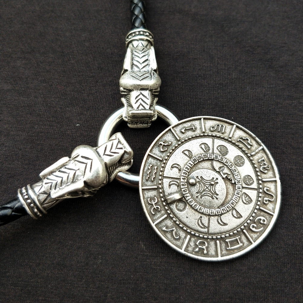 Mystic Norse Moon Talisman Necklace - Premium Quality Crafted Jewelry for Men