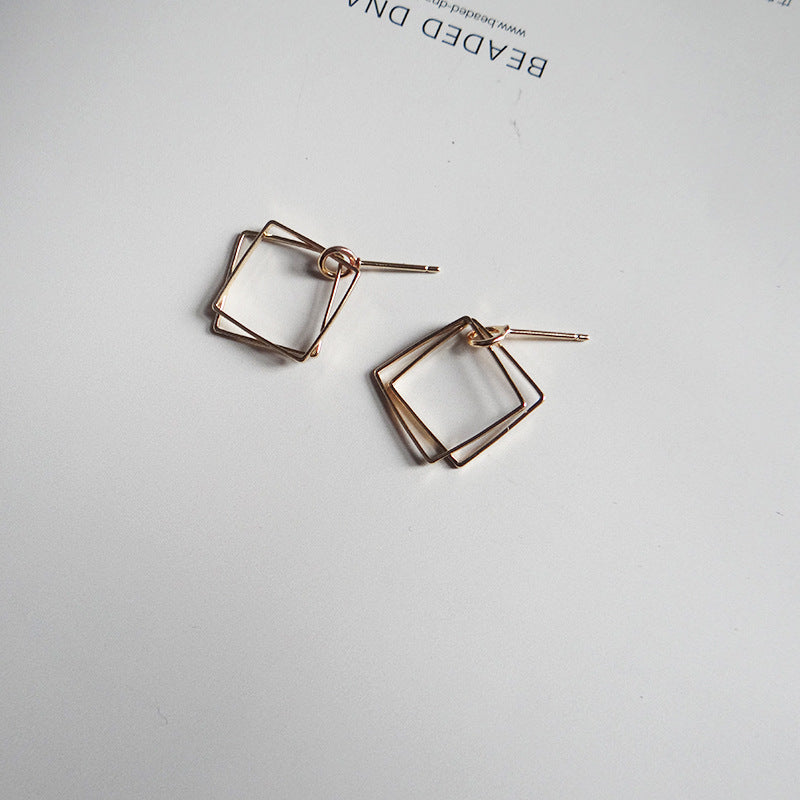 Dazzling Double Diamond Earrings by Vienna Verve