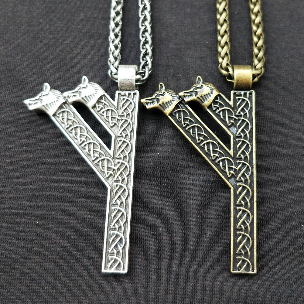 Viking Rune Flute Pendant Necklace for Men