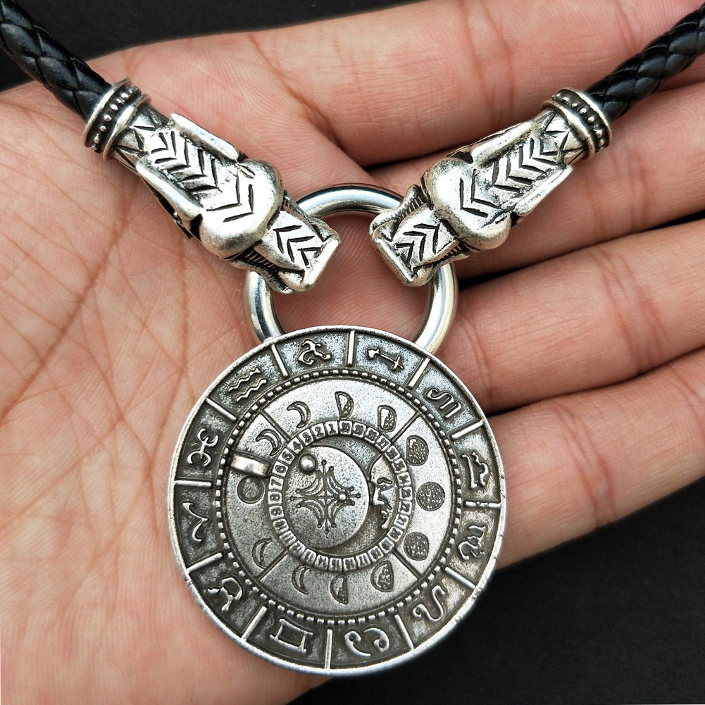 Mystic Norse Moon Talisman Necklace - Premium Quality Crafted Jewelry for Men