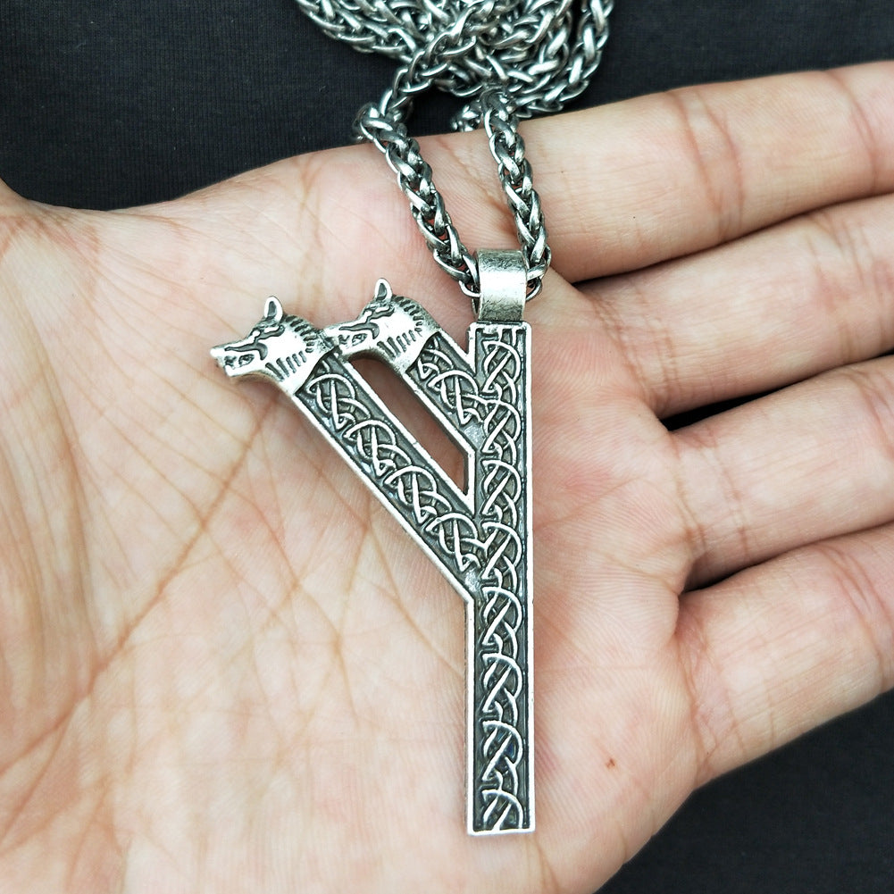 Viking Rune Flute Pendant Necklace for Men