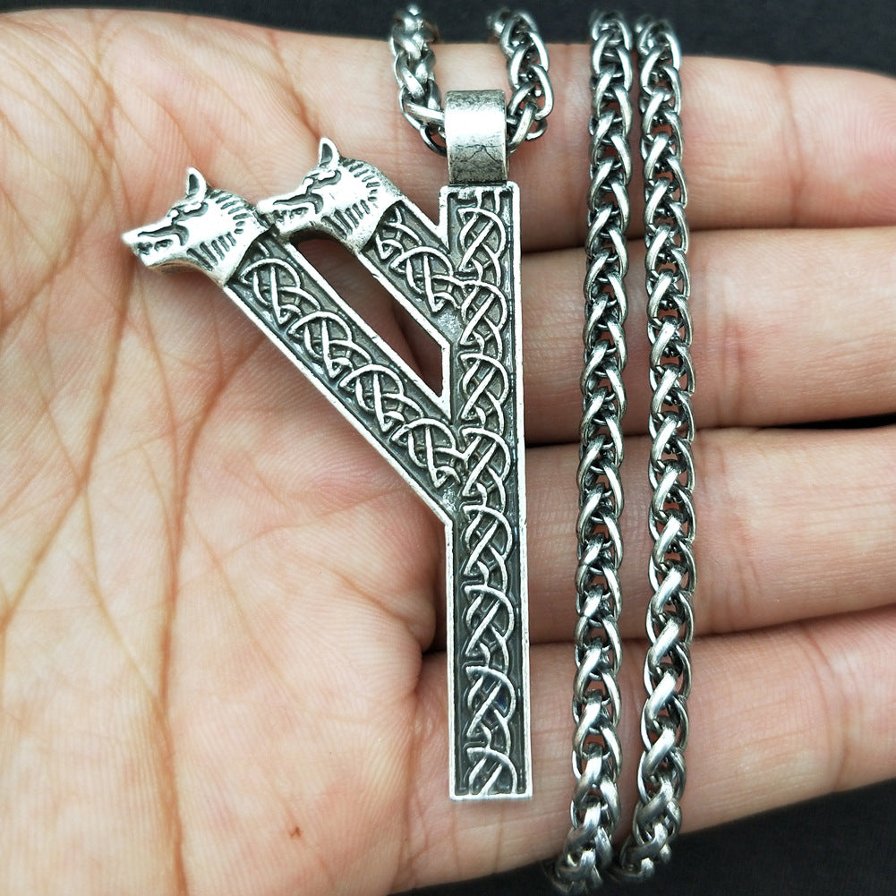 Viking Rune Flute Pendant Necklace for Men