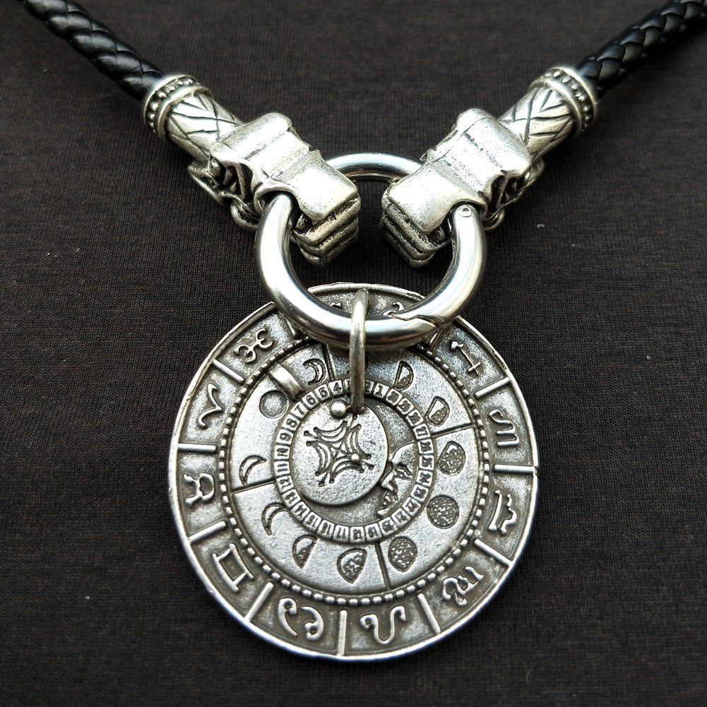 Mystic Norse Moon Talisman Necklace - Premium Quality Crafted Jewelry for Men