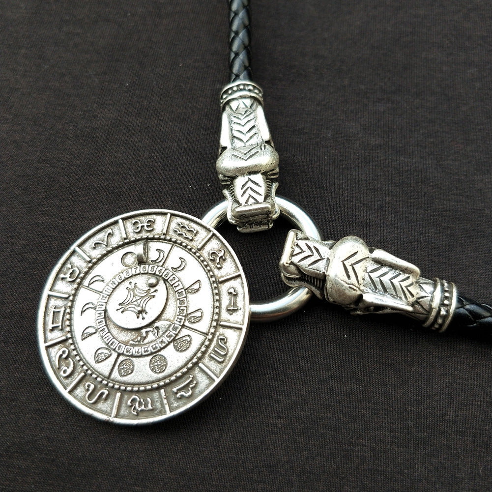 Mystic Norse Moon Talisman Necklace - Premium Quality Crafted Jewelry for Men