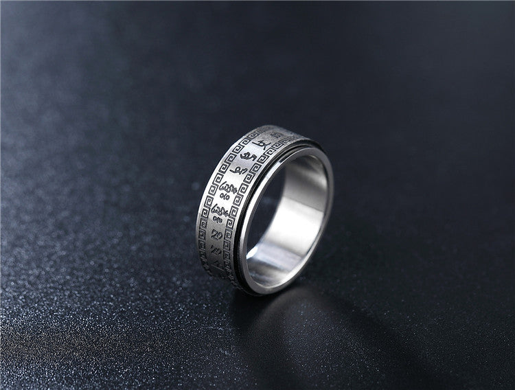 Men's Rotating Titanium Steel Ring for Wholesale Jewelry