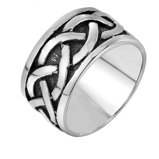 Punk Vintage Titanium Steel Ring for Men