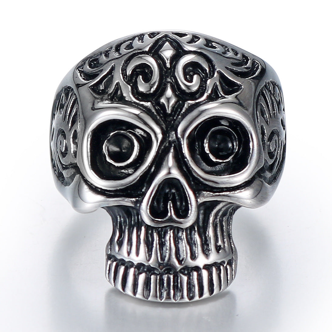 Bold Retro Religious Skull Ring - Men's Fashion Titanium Steel Jewelry