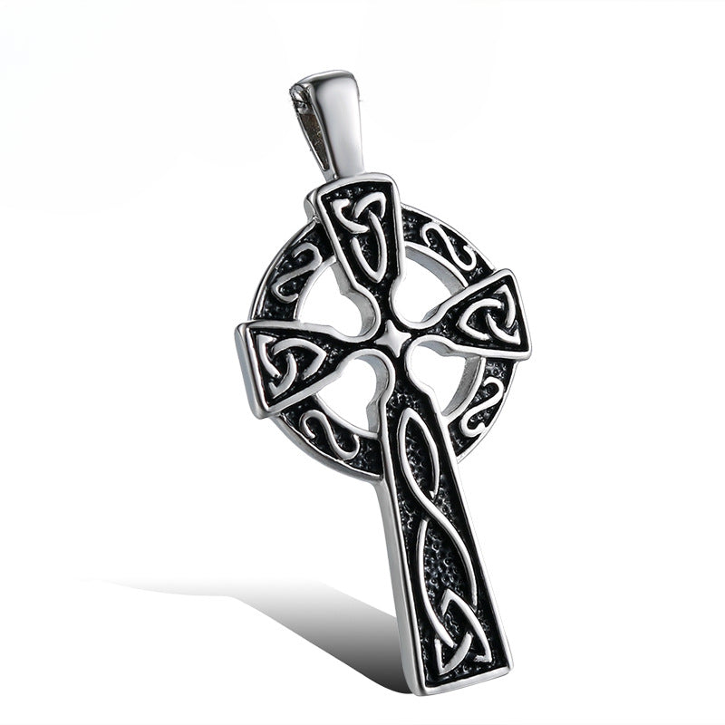 Gothic-Inspired Titanium Steel Pendant for Men - Retro European and American Design