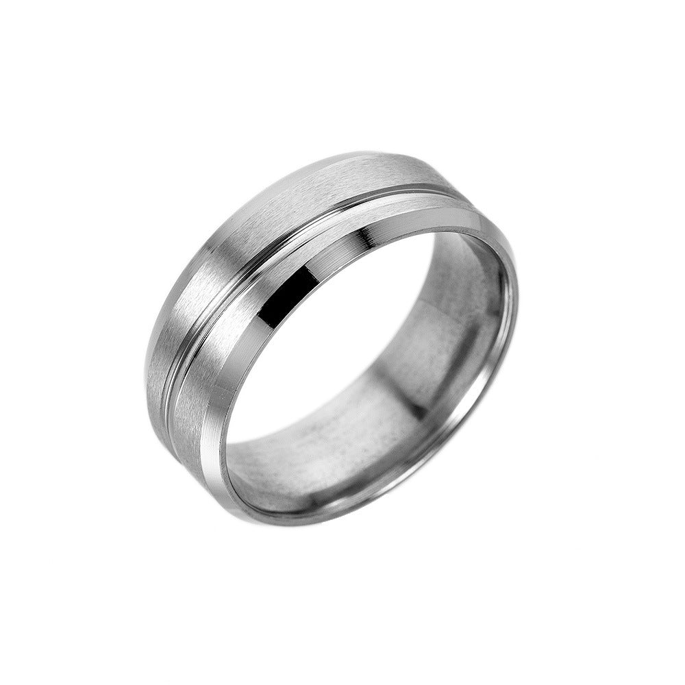 Gold Frosted Steel Men's Ring - Everyday Genie Collection