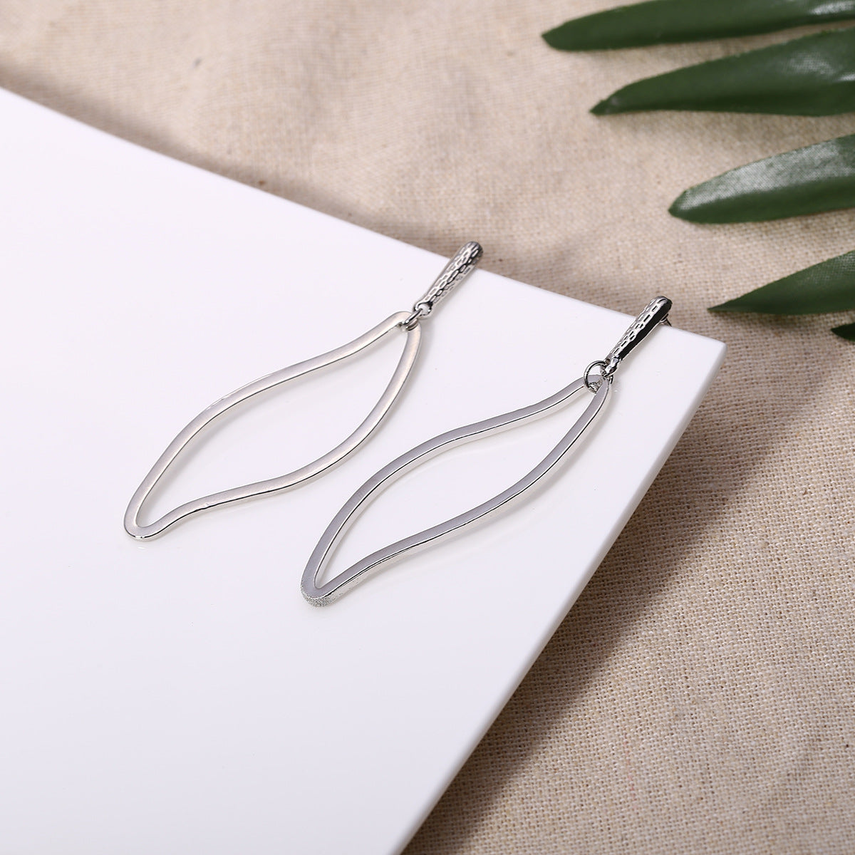 Chic Geometric Handmade Earrings with Sterling Silver Needles