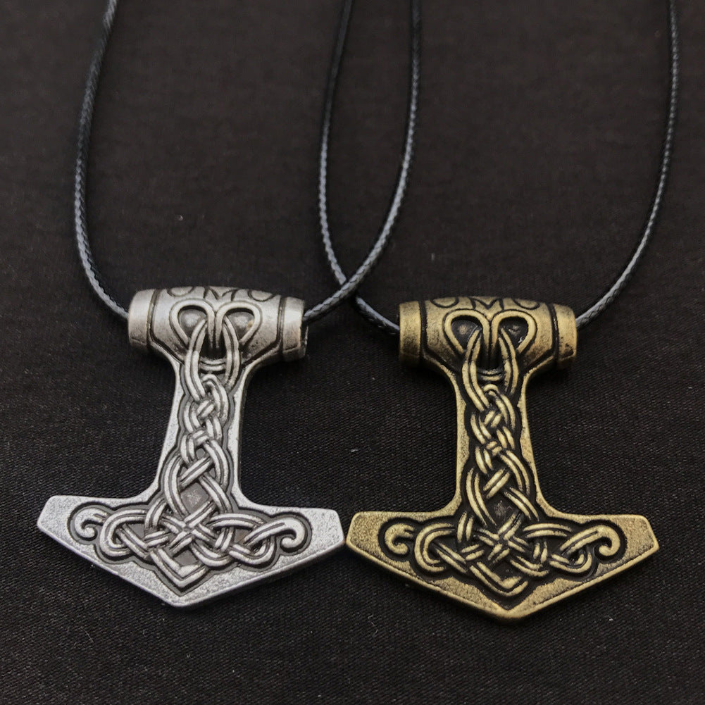 Viking Mjollnir Hammer Pendant Necklace - Norse Legacy Collection