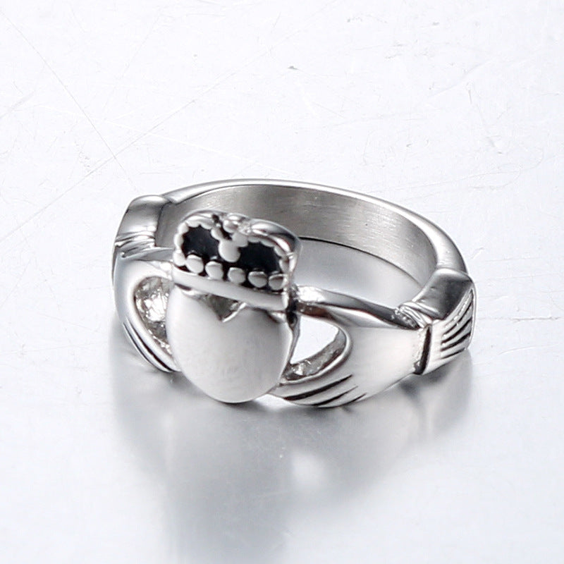 Heartfelt Elegance: Creative Titanium Steel Love Ring for Modern Romance