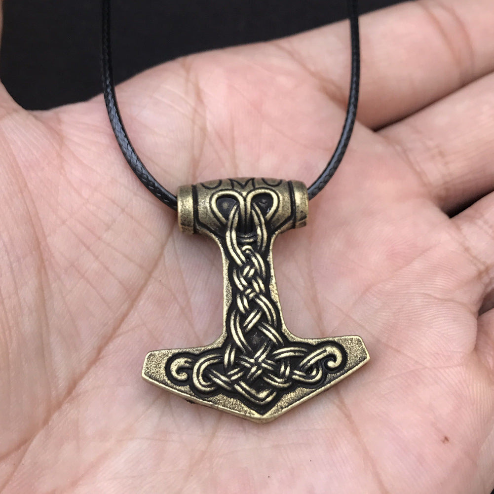 Viking Mjollnir Hammer Pendant Necklace - Norse Legacy Collection