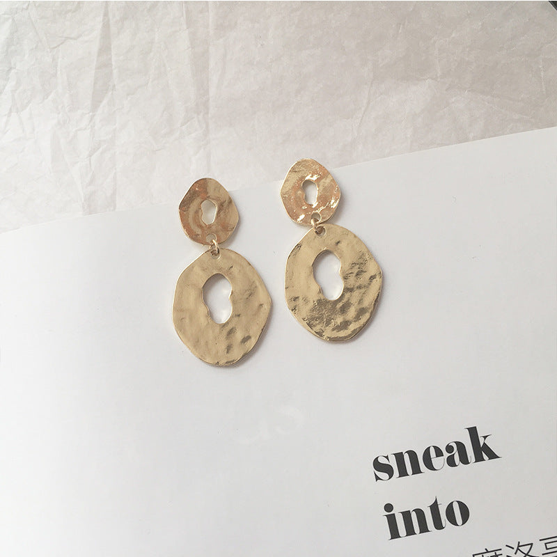 Retro French Design Metal Earrings - Vienna Verve Collection