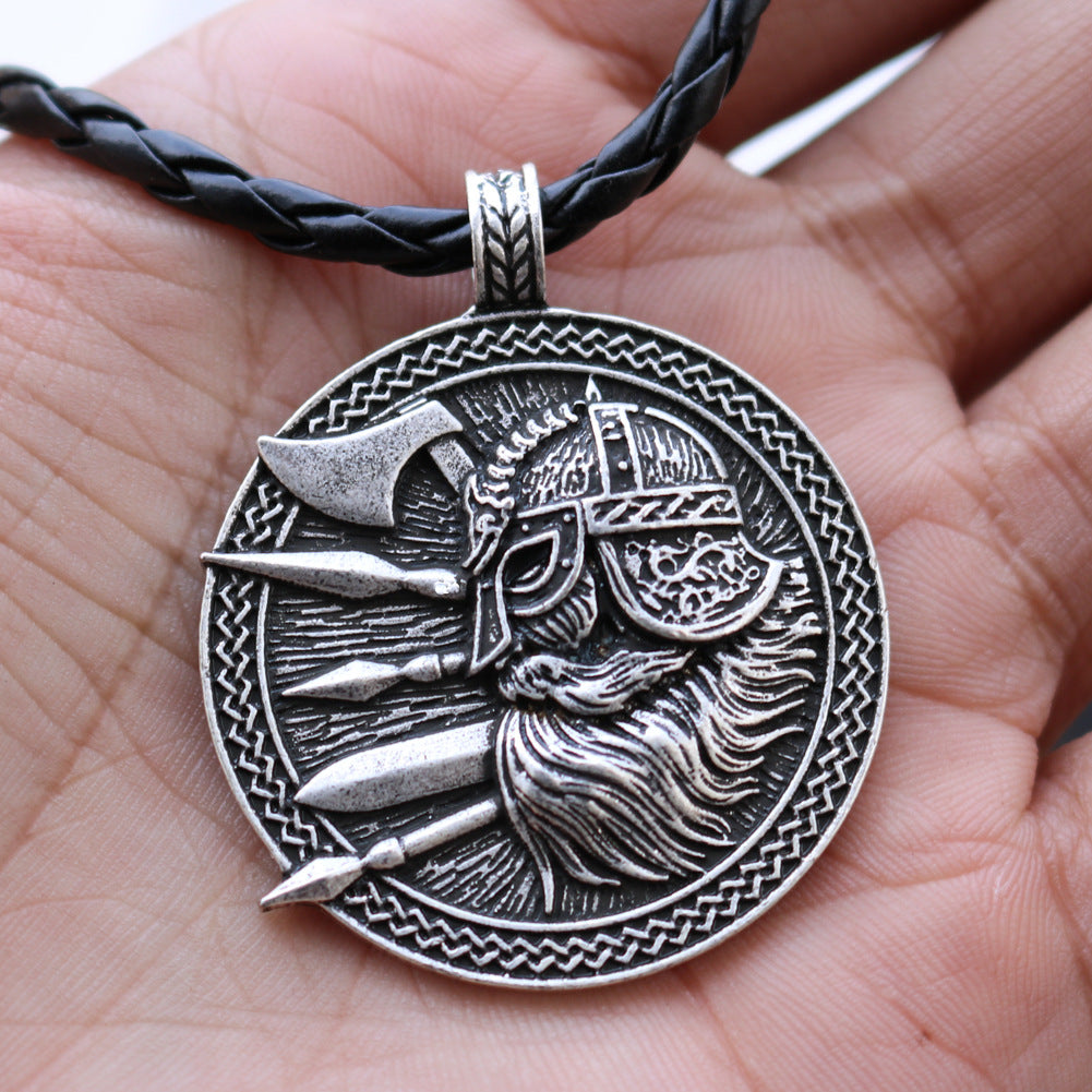 Norse Legacy Metal Viking Odin Necklace for Men