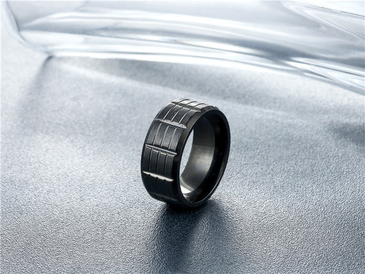 Stylish Everyday Genie Men's Titanium Steel Ring in Sizes 6-13