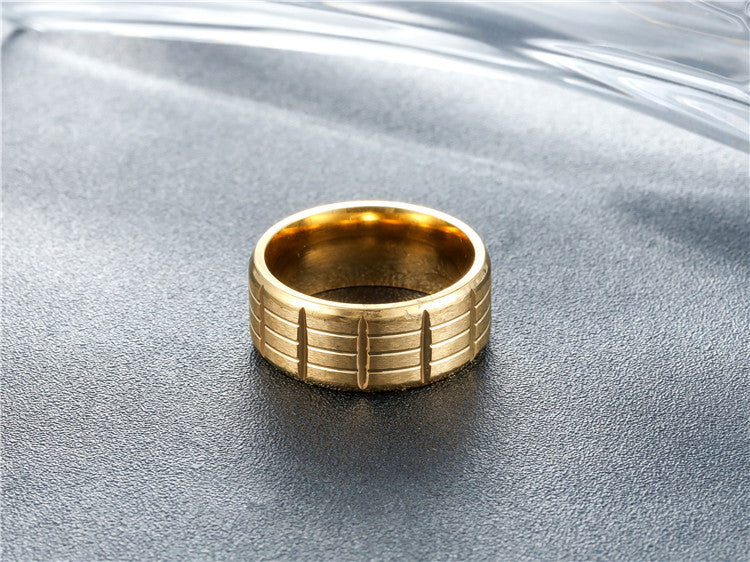 Stylish Everyday Genie Men's Titanium Steel Ring in Sizes 6-13