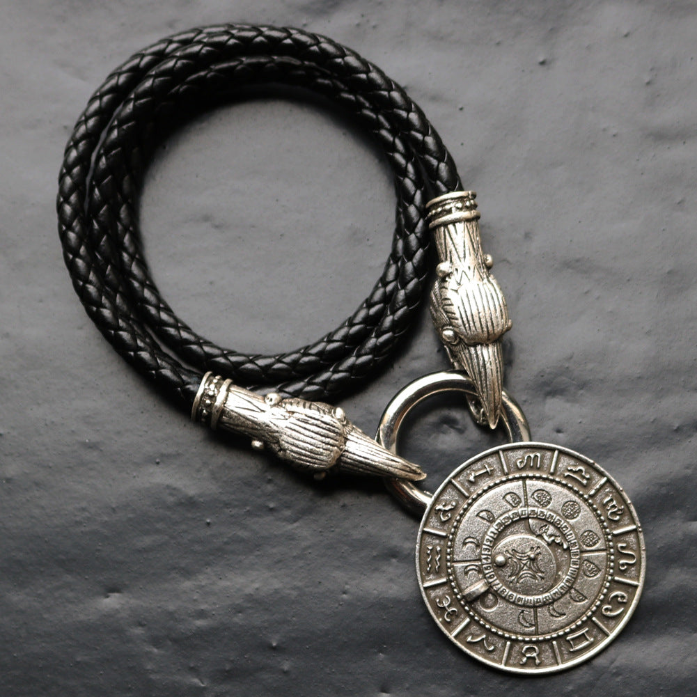 Moon Amulet Necklace - Norse Legacy Vintage Style for Men - Wholesale Supply