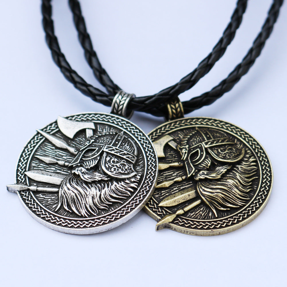 Norse Legacy Metal Viking Odin Necklace for Men