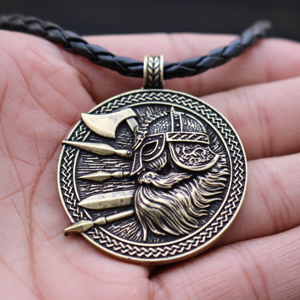 Norse Legacy Metal Viking Odin Necklace for Men