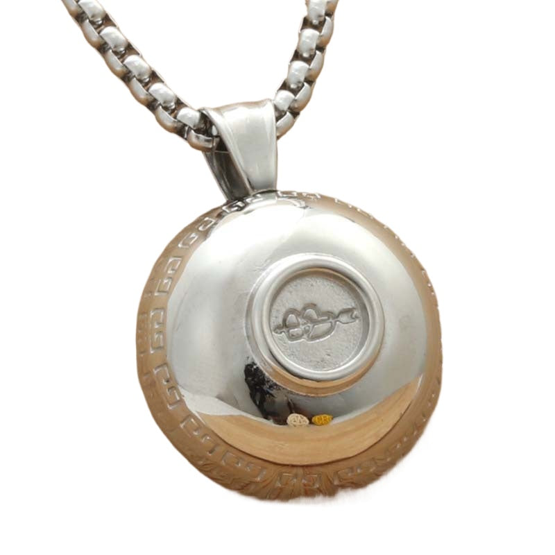 Punk Style Titanium Steel Bowl Pendant Necklace for Men - Retro Trendy Fashion Accessory