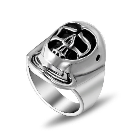 Bold Skull Titanium Steel Ring for Men - Statement Index Finger Jewelry