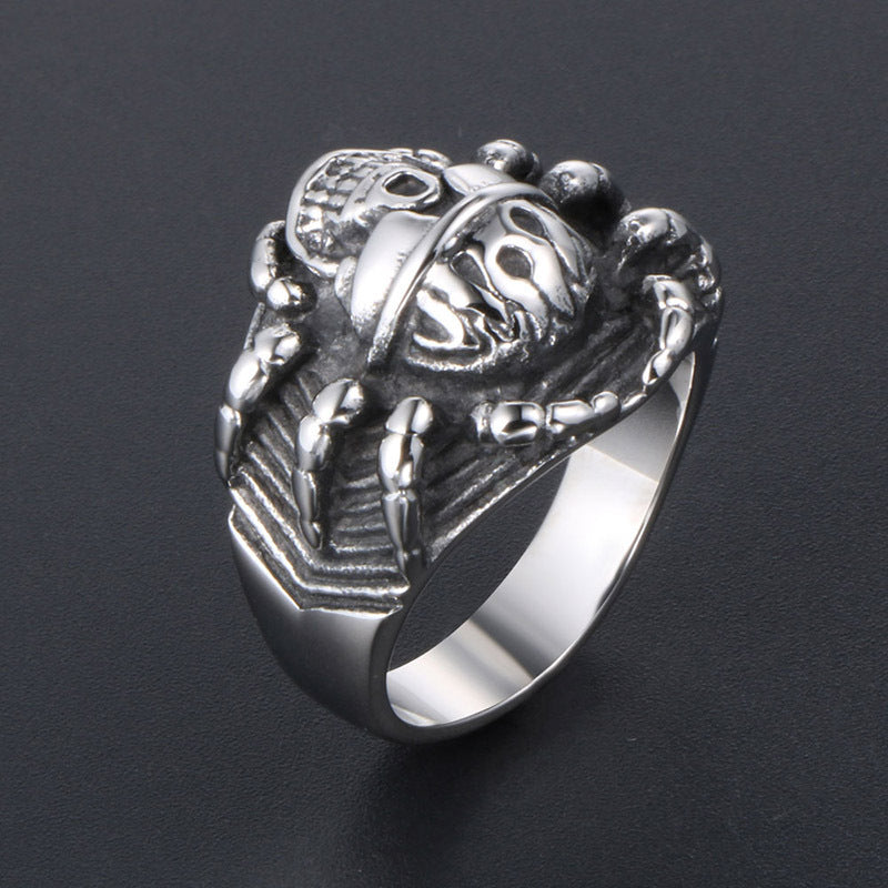 Bold Titanium Steel Skull Ring for Men - Personalized Index Finger Accessory