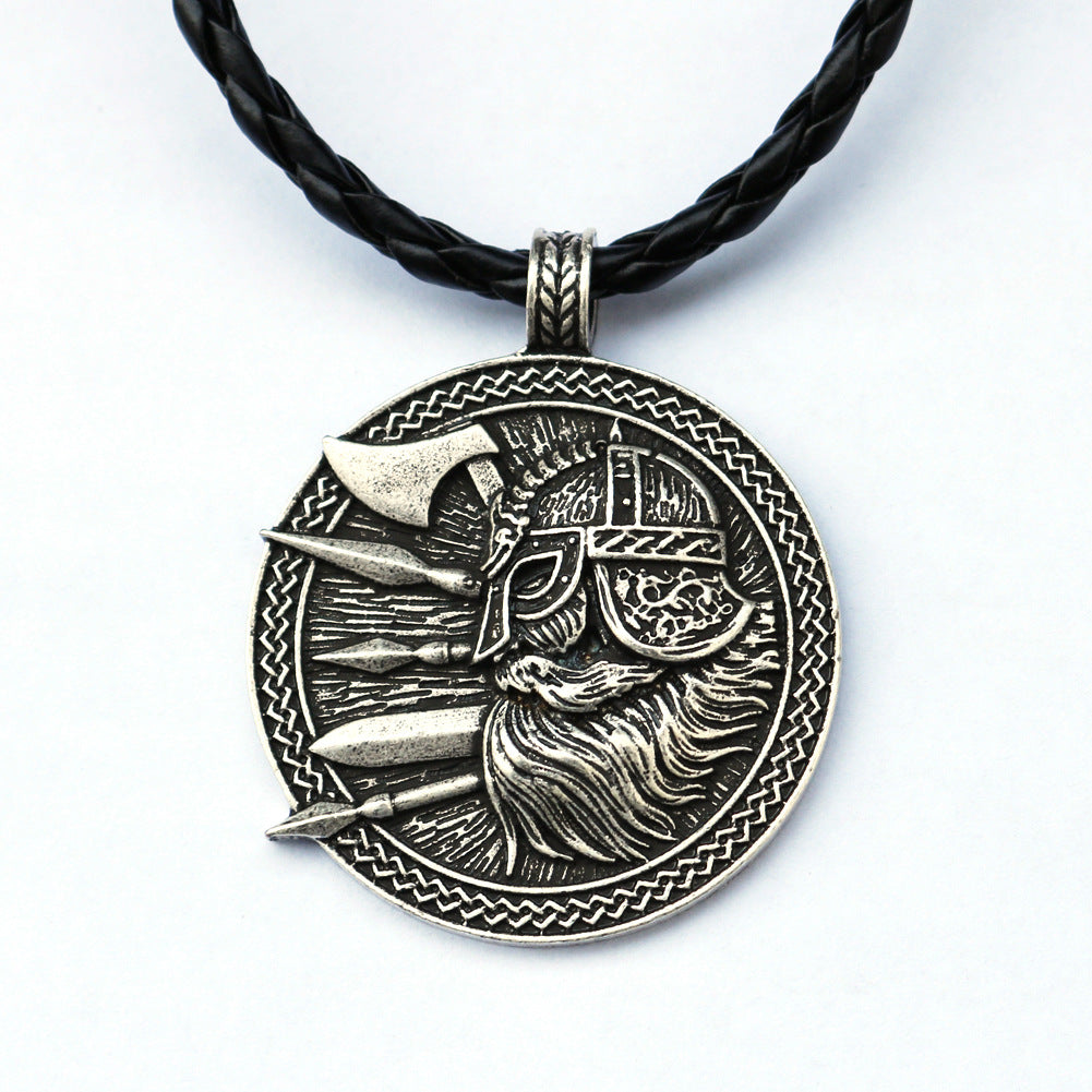 Norse Legacy Metal Viking Odin Necklace for Men