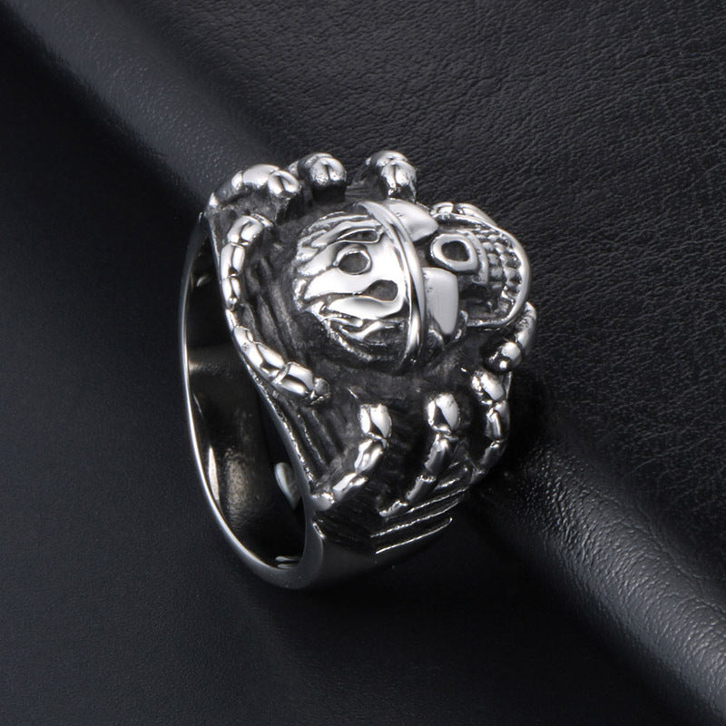 Bold Titanium Steel Skull Ring for Men - Personalized Index Finger Accessory