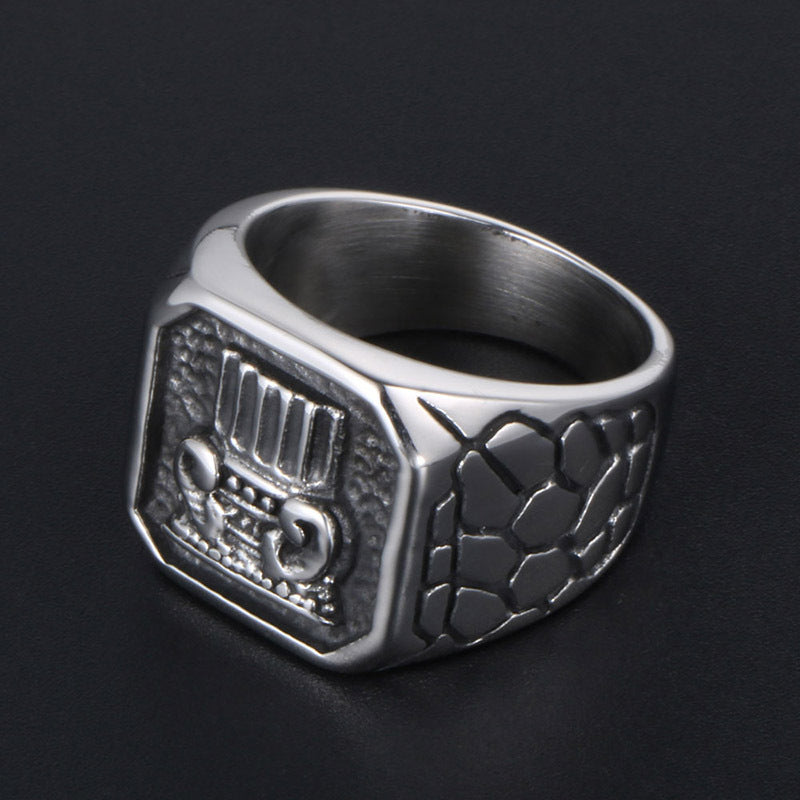 Custom Fashion Titanium Steel Ring for Men - Everyday Genie Collection