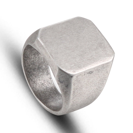 Retro-Inspired Men's Stainless Steel Ring - Personalized Titanium Steel Jewelry for Men