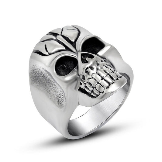 Exaggerated Titanium Steel Ring for Men - Bold European and American Style Accessories