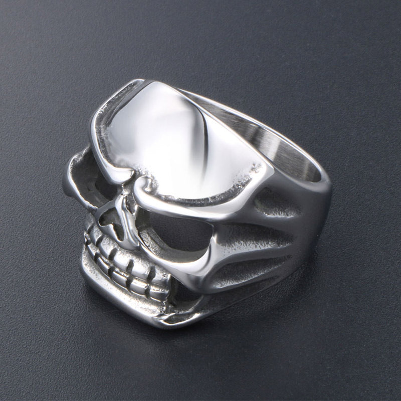 Trendy Skull Ring for Men - Stainless Steel & Titanium Steel Retro Fashion Accessory