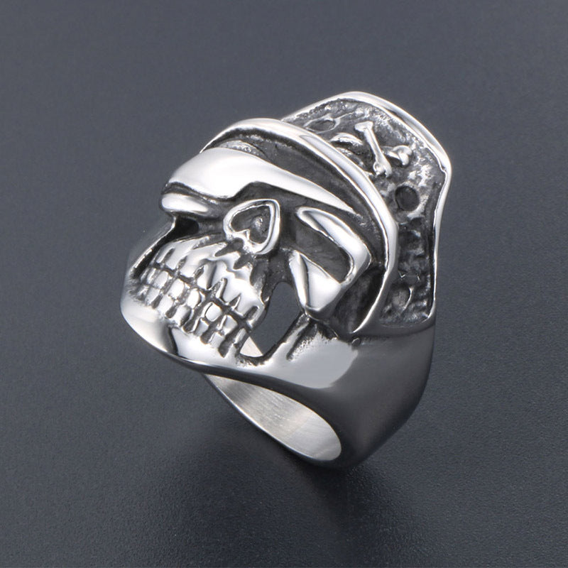 Exaggerated Mysterious Skull Ring for Men - Retro Punk Hipster Titanium Steel Jewelry