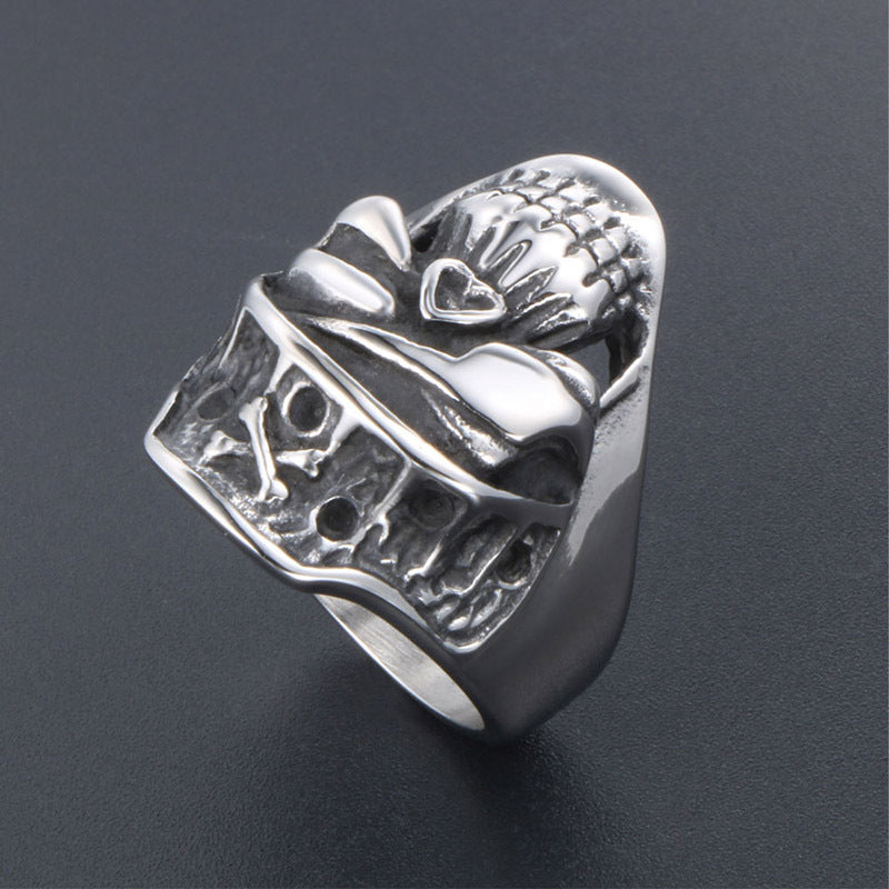 Exaggerated Mysterious Skull Ring for Men - Retro Punk Hipster Titanium Steel Jewelry