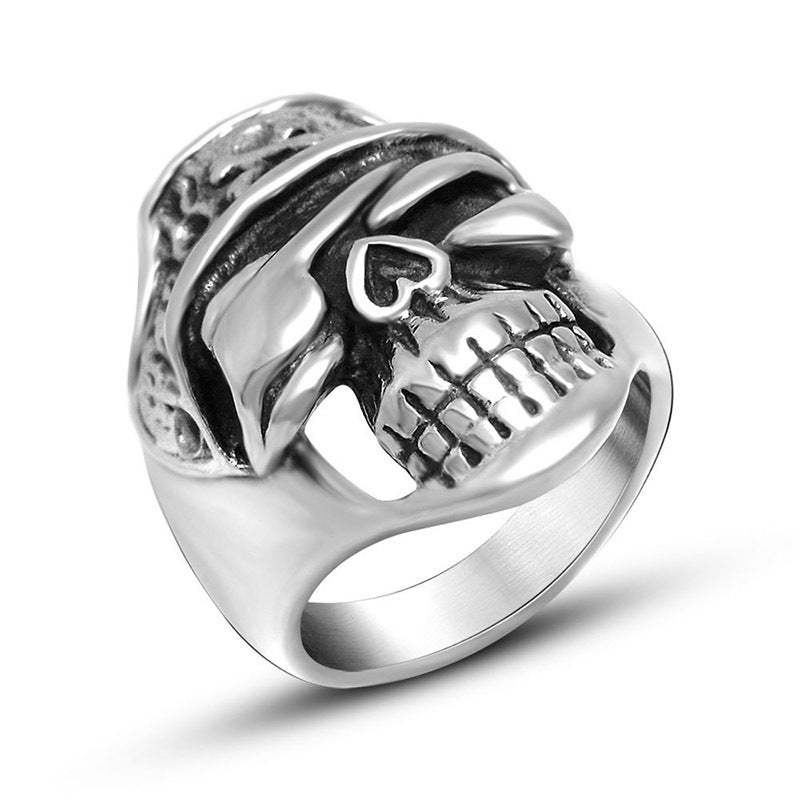 Exaggerated Mysterious Skull Ring for Men - Retro Punk Hipster Titanium Steel Jewelry