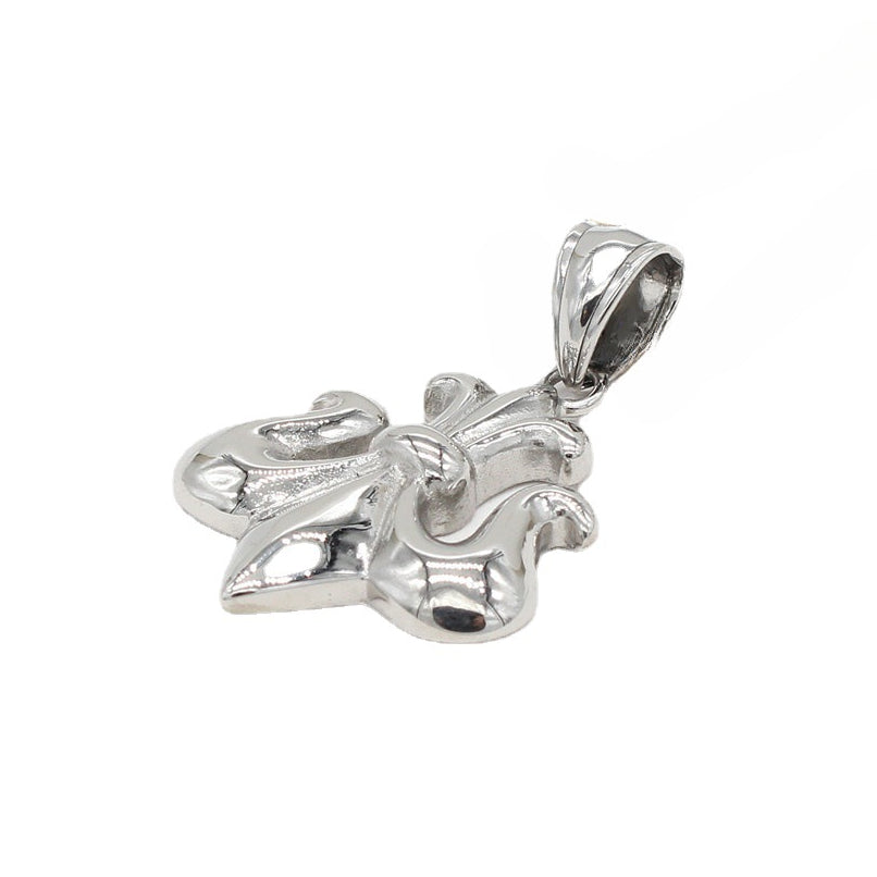 Children Flower Polished Titanium Steel Pendant for Men